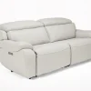 Mor Furniture Imperial 2 Power Loveseat In Blanca Light Gray Leather