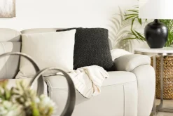 Mor Furniture Imperial 2 Power Sofa & Loveseat In Blanca Light Gray Leather