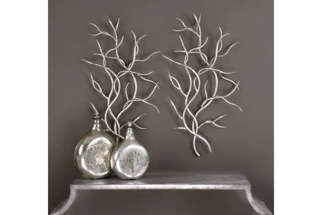 Mor Furniture Iron Leaf Wall Art, Set Of 2