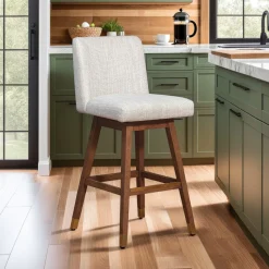 Mor Furniture Isabella Swivel Counter Height Stool In Beige