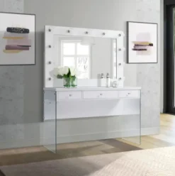 Mor Furniture Jacey Vanity & Mirror In White