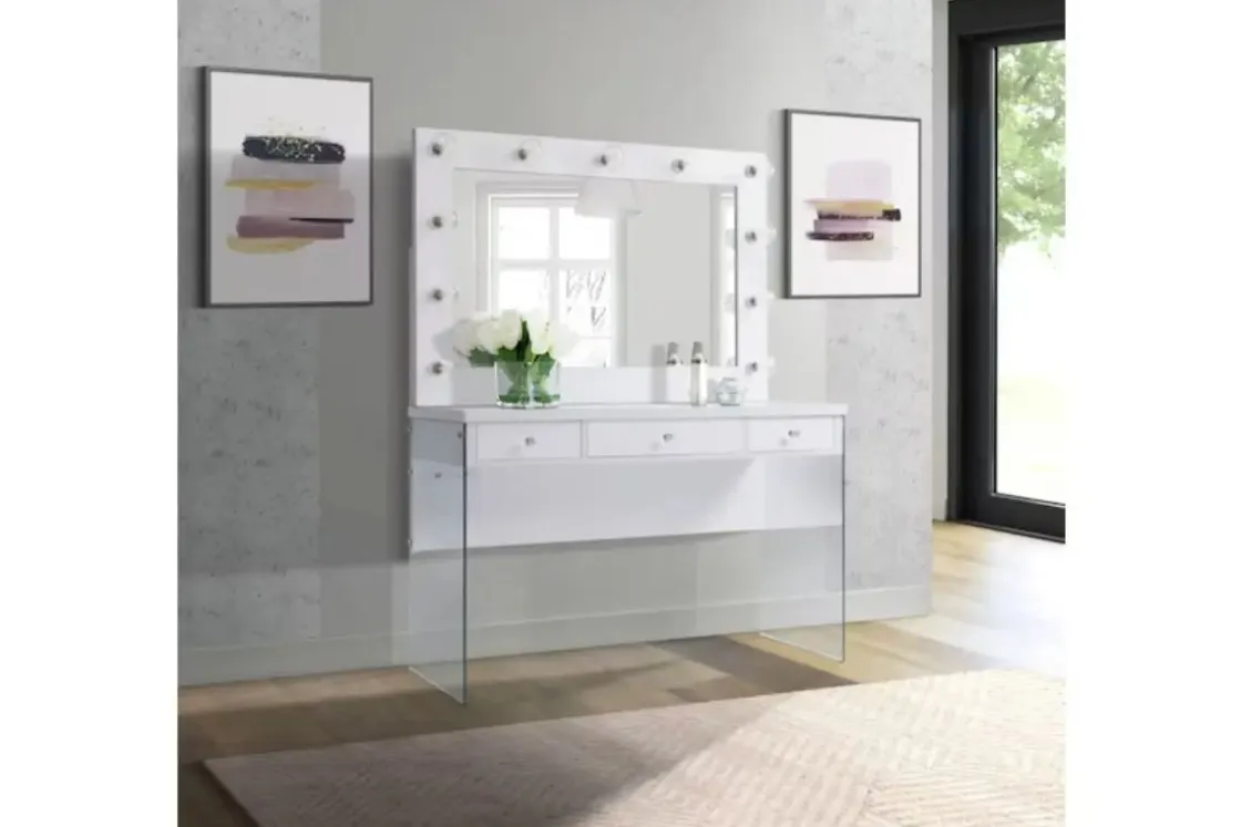 Mor Furniture Jacey Vanity Base In White