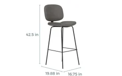 Mor Furniture James Barstool In Slate