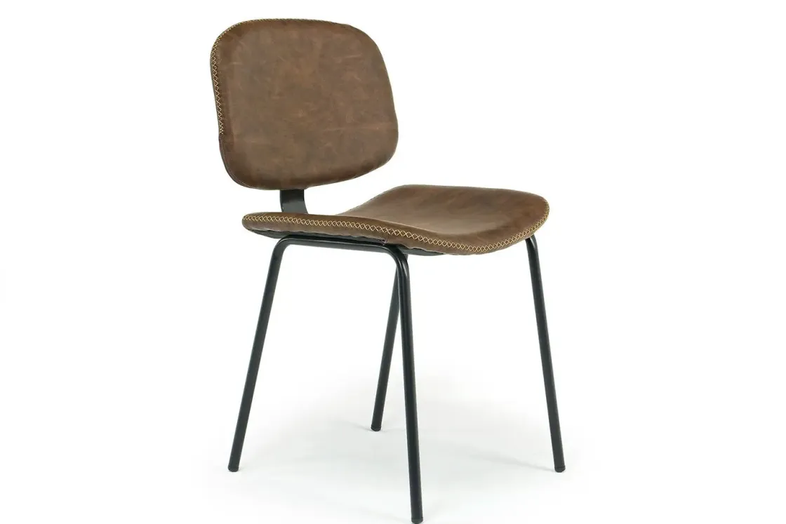 Mor Furniture James Side Chair In Mocha Leather