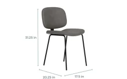 Mor Furniture James Side Chair In Mocha Leather
