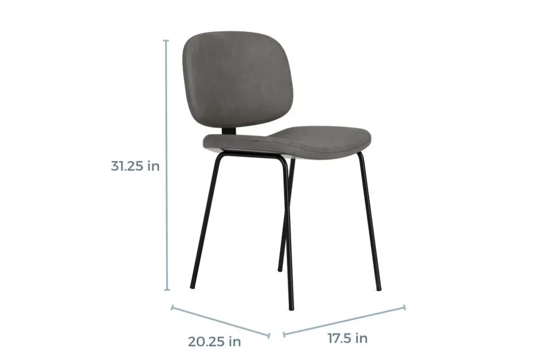 Mor Furniture James Side Chair In Mocha Leather