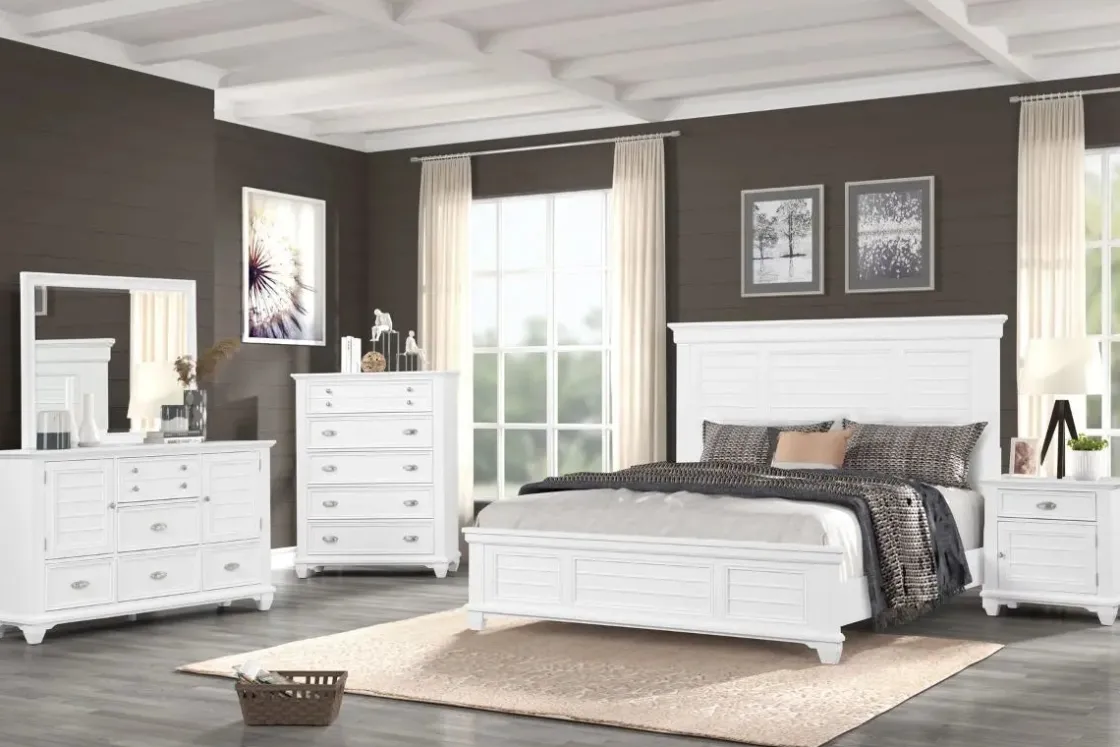 Mor Furniture Jamestown Mirror In White