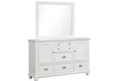 Mor Furniture Jamestown Panel Bed, Dresser, Mirror & Nightstand In , Queen