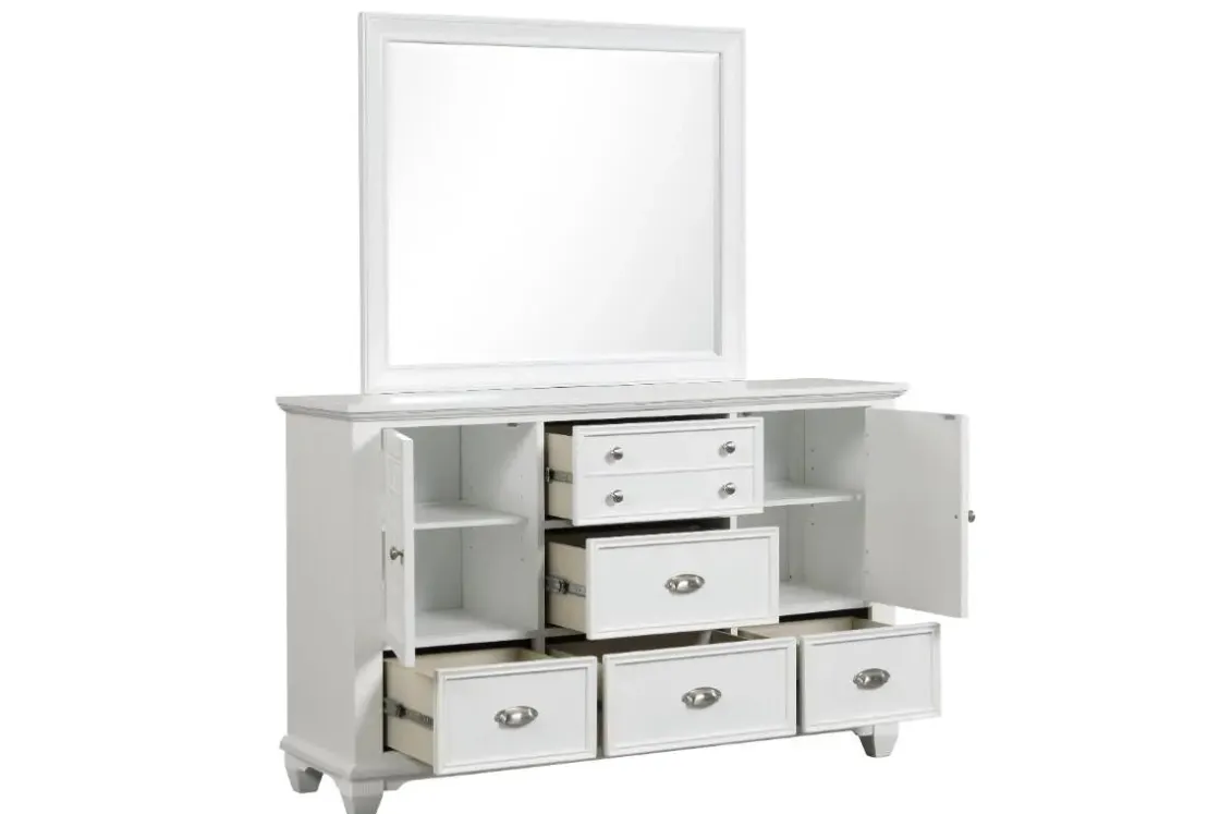Mor Furniture Jamestown Panel Bed, Dresser, Mirror & Nightstand In , Queen