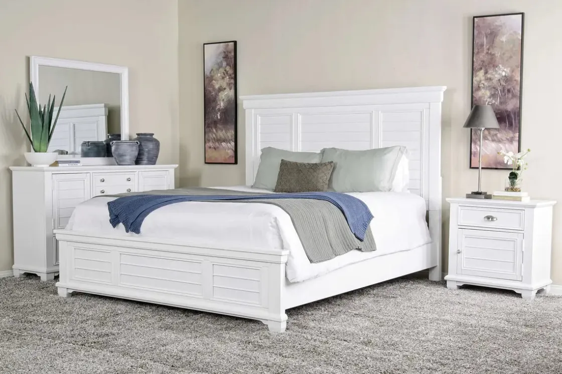 Mor Furniture Jamestown Panel Bed, Dresser, Mirror & Nightstand In , Queen