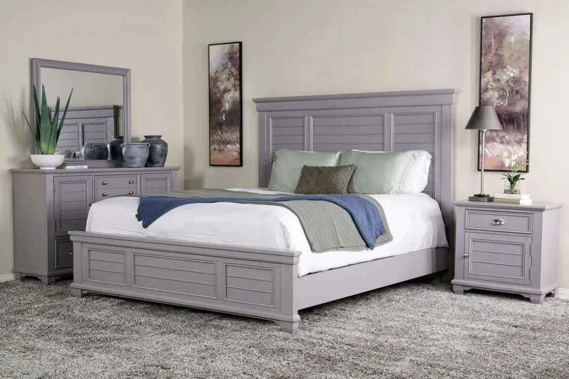 Mor Furniture Jamestown Panel Bed, Dresser, Mirror & Nightstand In , Queen