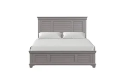 Mor Furniture Jamestown Panel Bed In Gray, Queen