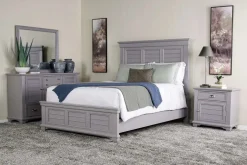 Mor Furniture Jamestown Panel Bed In Gray, Queen