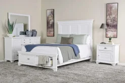 Mor Furniture Jamestown Storage Bed, Dresser, Mirror & Nightstand In , Queen