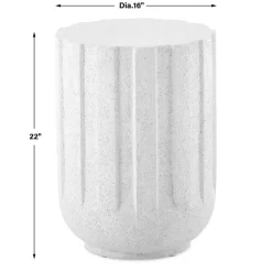 Mor Furniture Jane Outdoor Round Accent Table In White