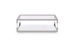 Mor Furniture Jasper Coffee Table In Glass/Stainless Steel