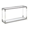 Mor Furniture Jasper Console Table In Glass/Stainless Steel