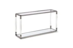 Mor Furniture Jasper Console Table In Glass/Stainless Steel