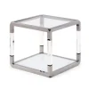Mor Furniture Jasper End Table In Glass/Stainless Steel