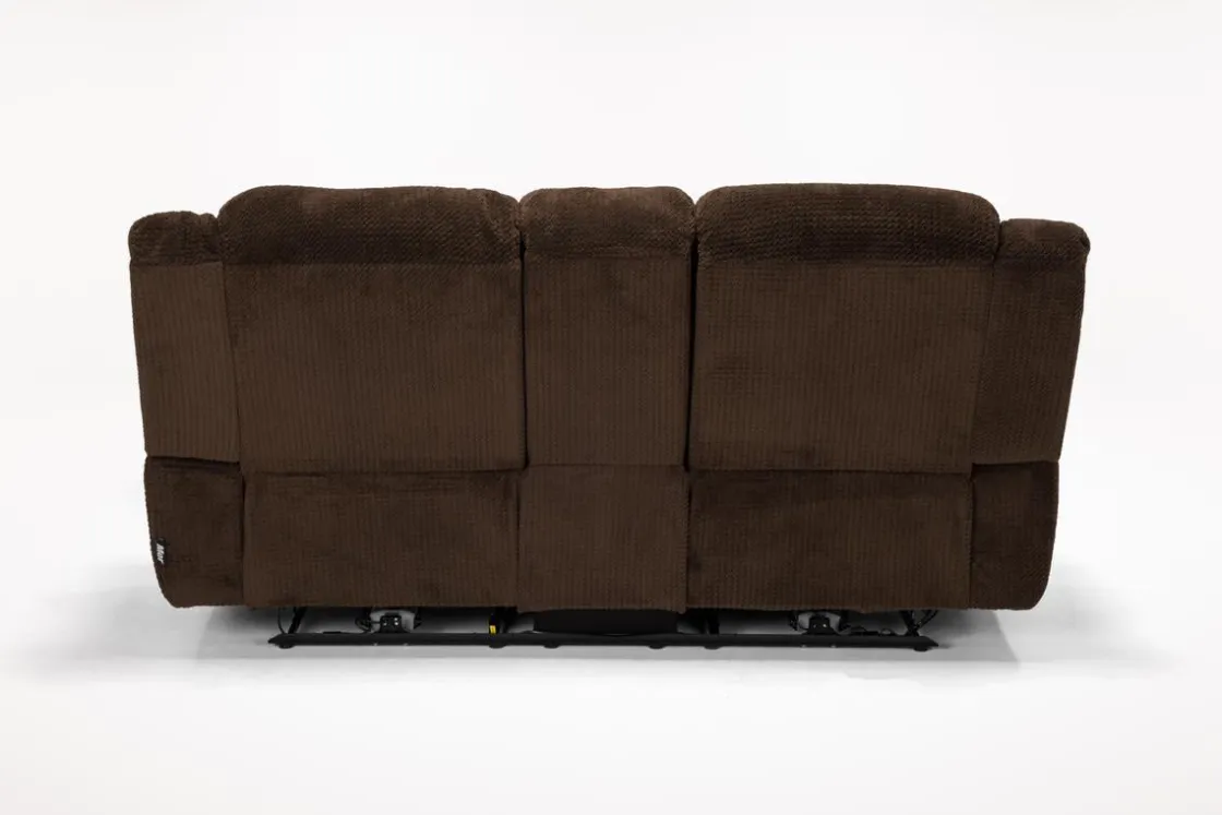 Mor Furniture Jayne Power Console Loveseat In Brown