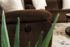 Mor Furniture Jayne Power Console Loveseat In Brown
