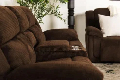 Mor Furniture Jayne Power Console Loveseat In Brown