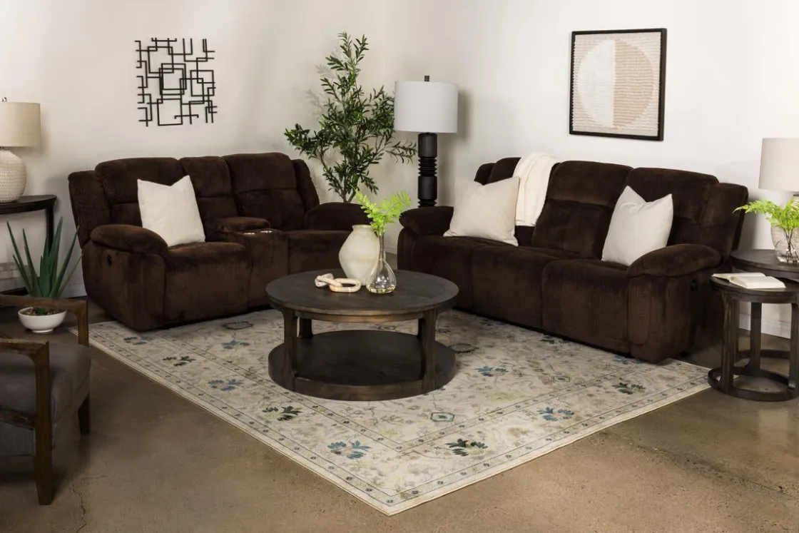 Mor Furniture Jayne Power Console Loveseat In Brown