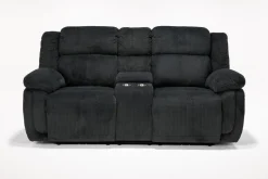 Mor Furniture Jayne Power Console Loveseat In Brown