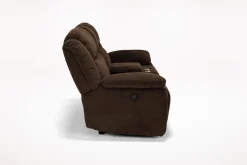 Mor Furniture Jayne Power Console Loveseat In Brown