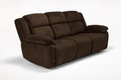 Mor Furniture Jayne Power Sofa W/ Drop Down Table In Brown