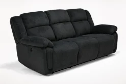 Mor Furniture Jayne Power Sofa W/ Drop Down Table In Brown