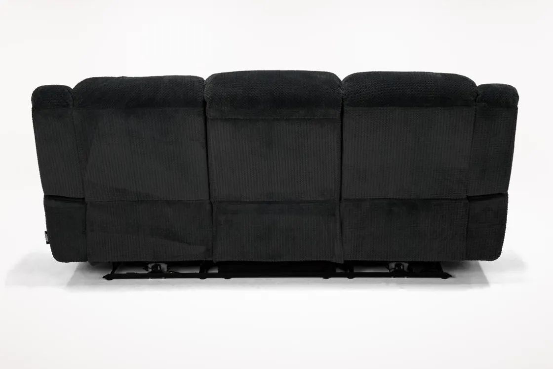 Mor Furniture Jayne Power Sofa W/ Drop Down Table In Brown