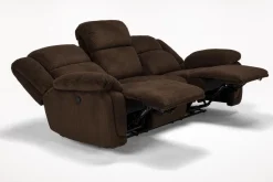 Mor Furniture Jayne Power Sofa W/ Drop Down Table In Brown