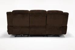 Mor Furniture Jayne Power Sofa W/ Drop Down Table In Brown