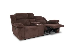 Mor Furniture Jayne Reclining Console Loveseat In Charcoal