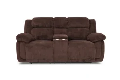 Mor Furniture Jayne Reclining Console Loveseat In Charcoal