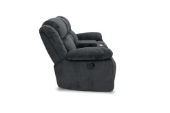 Mor Furniture Jayne Reclining Console Loveseat In Charcoal
