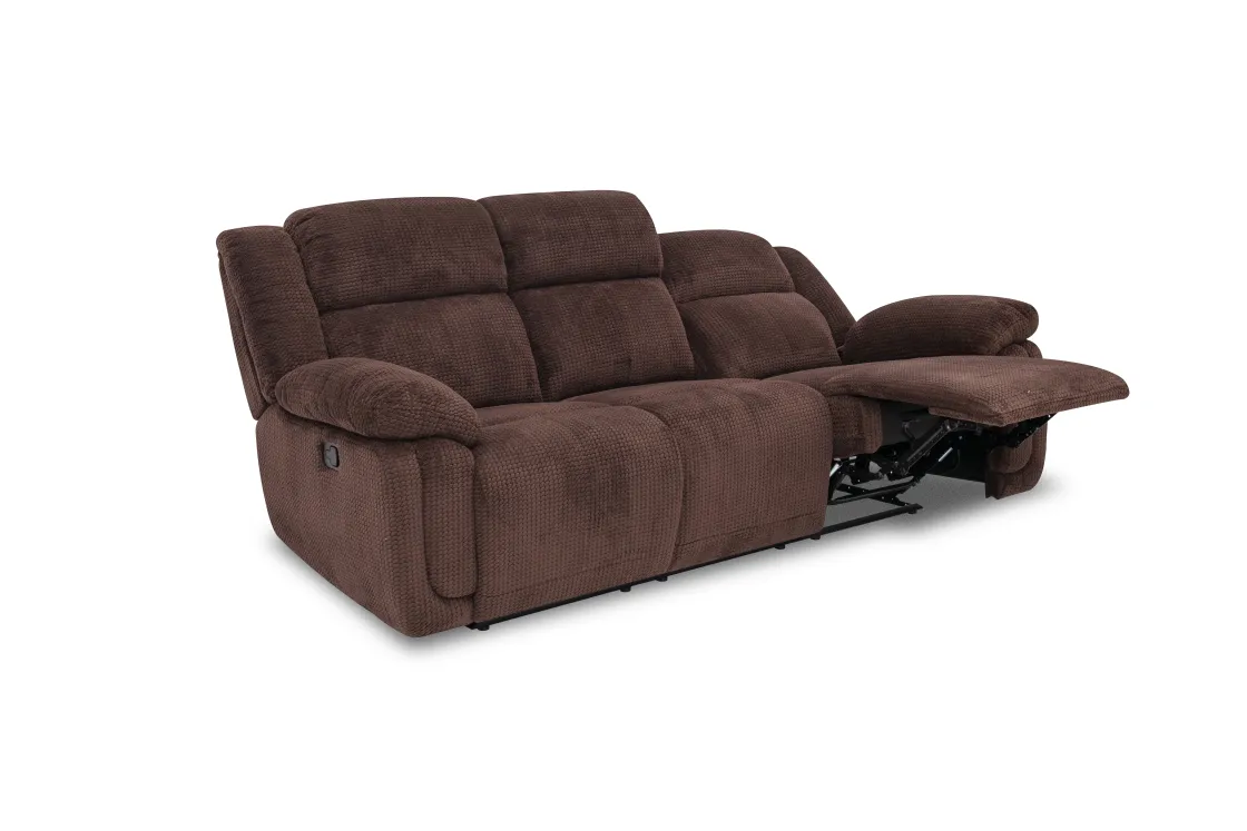 Mor Furniture Jayne Reclining Sofa W/ Drop Down Table In Charcoal