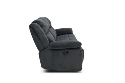 Mor Furniture Jayne Reclining Sofa W/ Drop Down Table In Charcoal