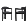 Mor Furniture Jazmin Side Chair In Charcoal, Set Of 2