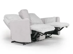 Mor Furniture Jessica 2 Power Console Loveseat In Presley Fog/Charlotte Mist