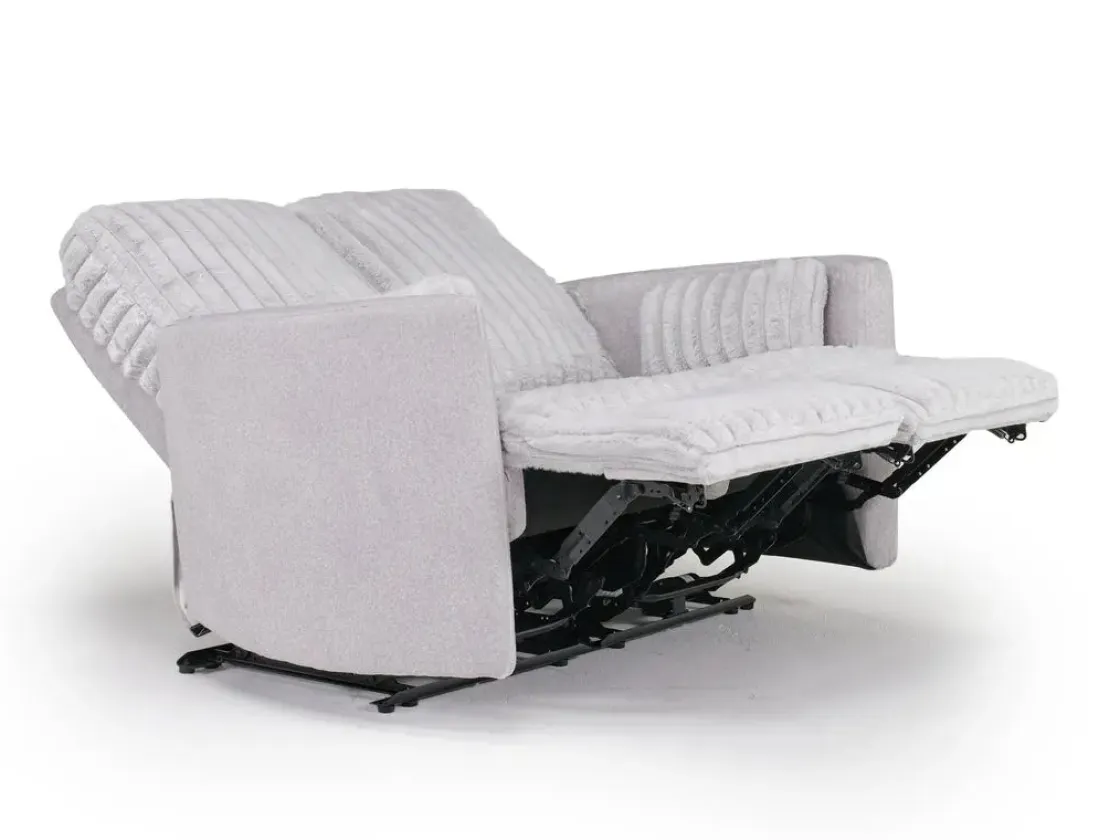 Mor Furniture Jessica 2 Power Loveseat In Presley Fog/Charlotte Mist