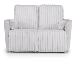 Mor Furniture Jessica 2 Power Loveseat In Presley Fog/Charlotte Mist