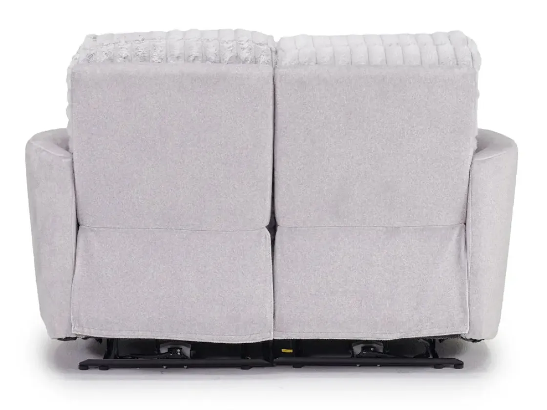 Mor Furniture Jessica 2 Power Loveseat In Presley Fog/Charlotte Mist