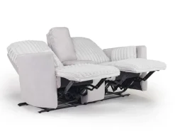 Mor Furniture Jessica Reclining Console Loveseat In Presley Fog/Charlotte Mist