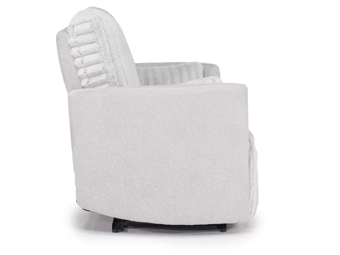 Mor Furniture Jessica Reclining Console Loveseat In Presley Fog/Charlotte Mist