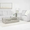 Mor Furniture Jessica Reclining Sofa & Console Loveseat In Presley Fog/Charlotte Mist