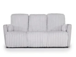 Mor Furniture Jessica Reclining Sofa & Console Loveseat In Presley Fog/Charlotte Mist