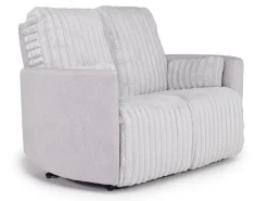 Mor Furniture Jessica Reclining Sofa & Loveseat In Presley Fog/Charlotte Mist