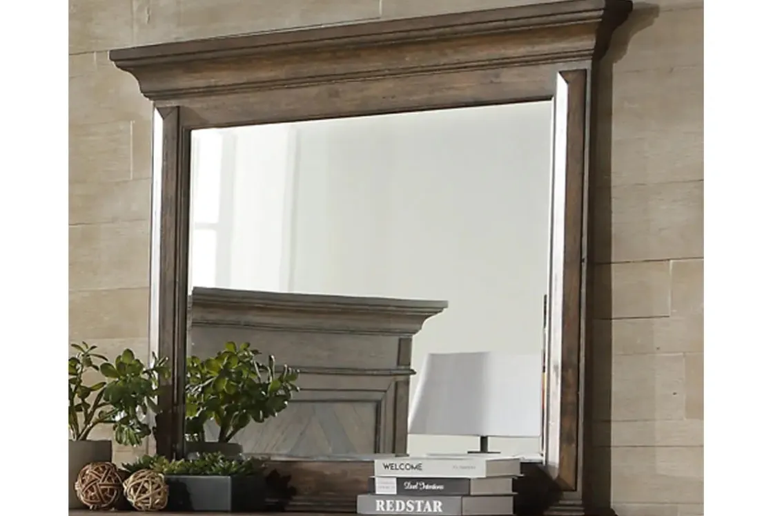 Mor Furniture Jolie Vue Mirror In Brushed Walnut